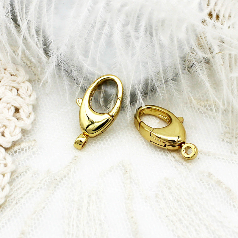 Wholesale of Gold Lobster Buckle Copper DIY Jewelry Accessories